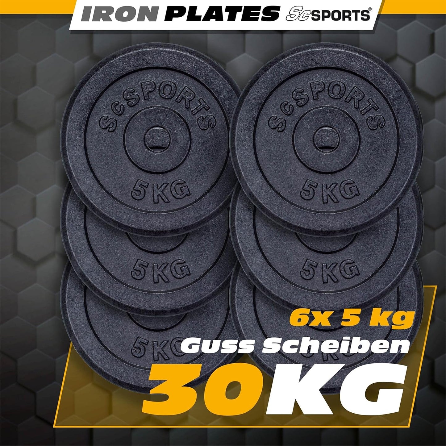 Hantelscheiben Set Gusseisen 10 - 40 kg