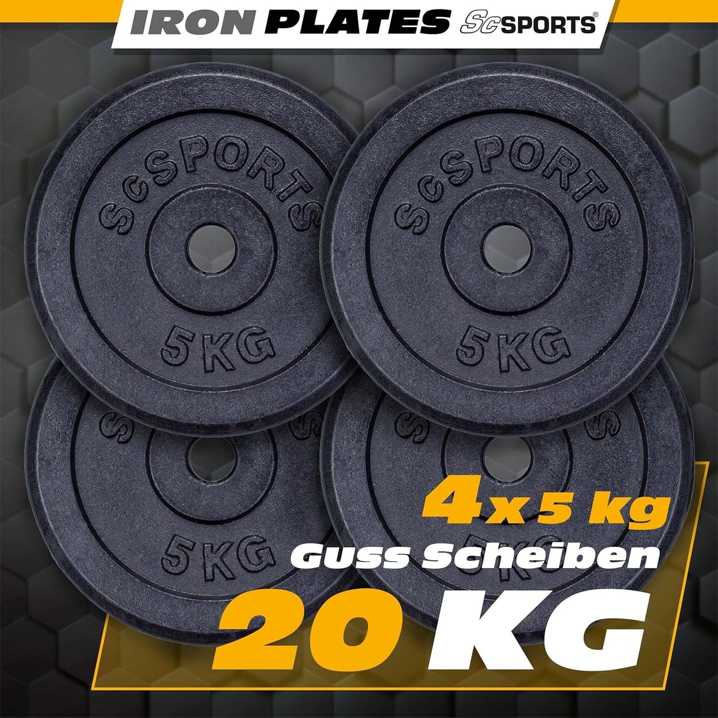 Hantelscheiben Set Gusseisen 10 - 40 kg