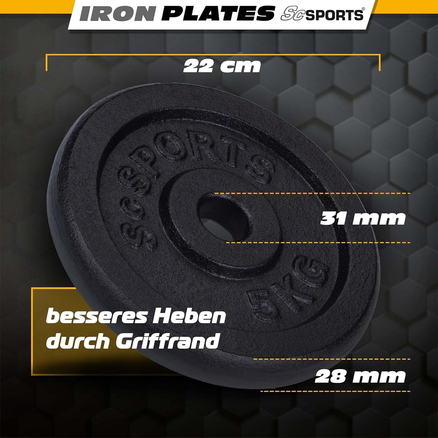 Hantelscheiben Set Gusseisen 10 - 40 kg