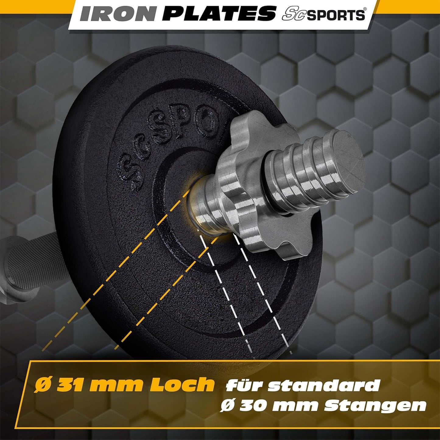 Hantelscheiben Set Gusseisen 10 - 40 kg