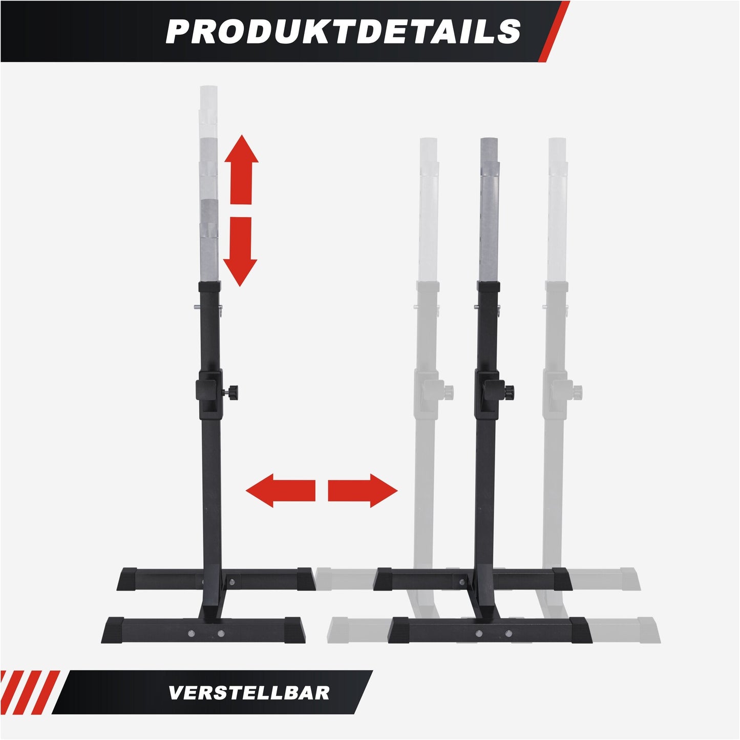 Squat Rack Hantelständer Set inkl. Curlset Kunststoff 35 kg