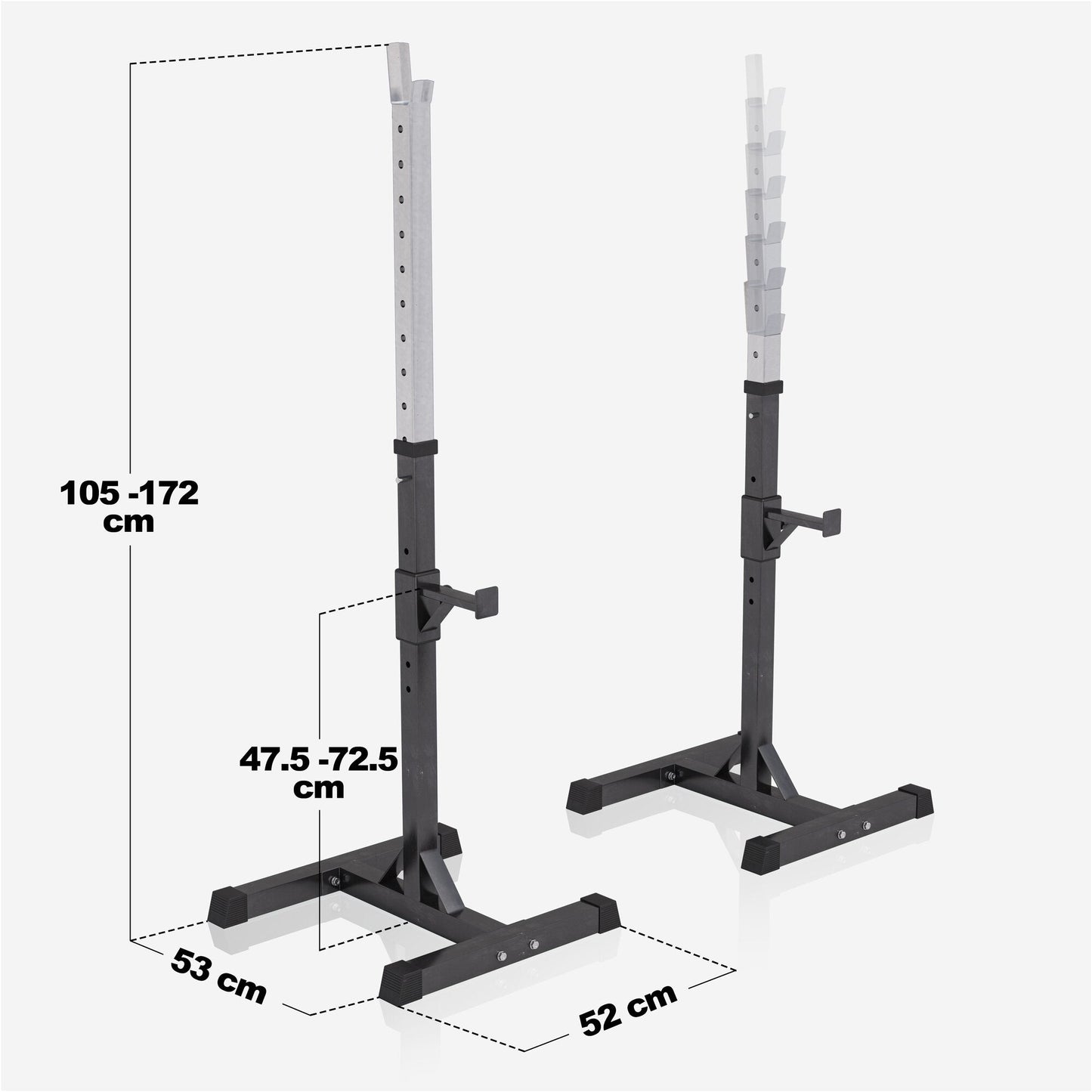 Squat Rack Hantelständer Set inkl. Curlset Kunststoff 35 kg