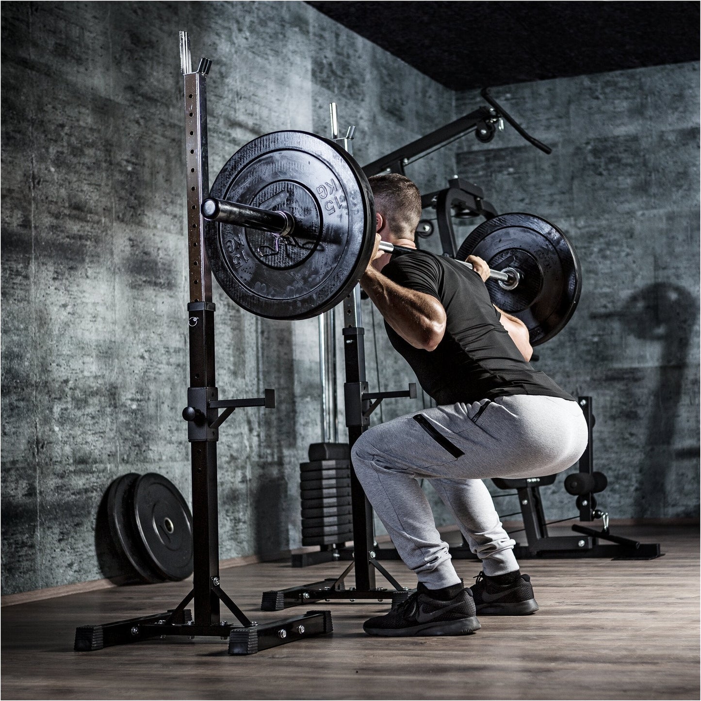 Squat Rack Hantelständer Set inkl. Curlset Kunststoff 35 kg