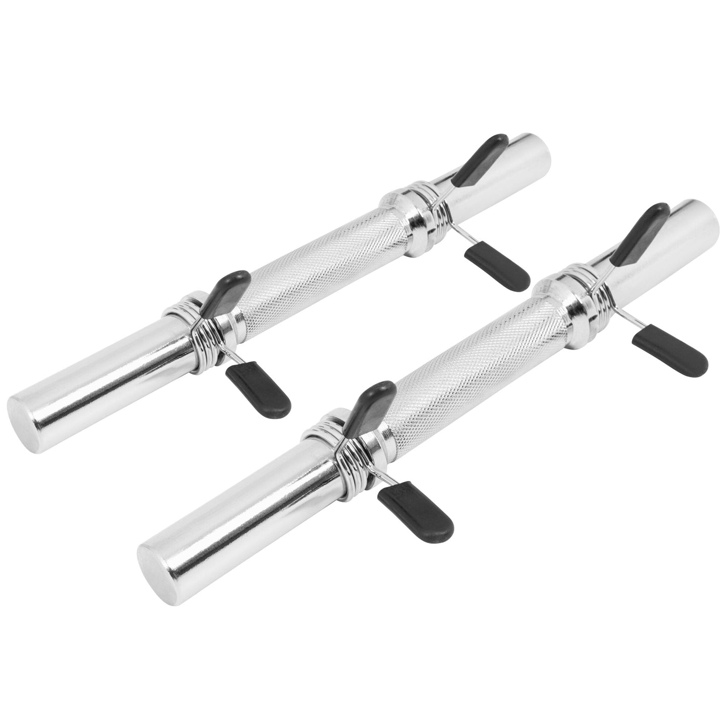 Kurzhantelstangenset 30 mm Chrom 35 cm mit Federverschluss