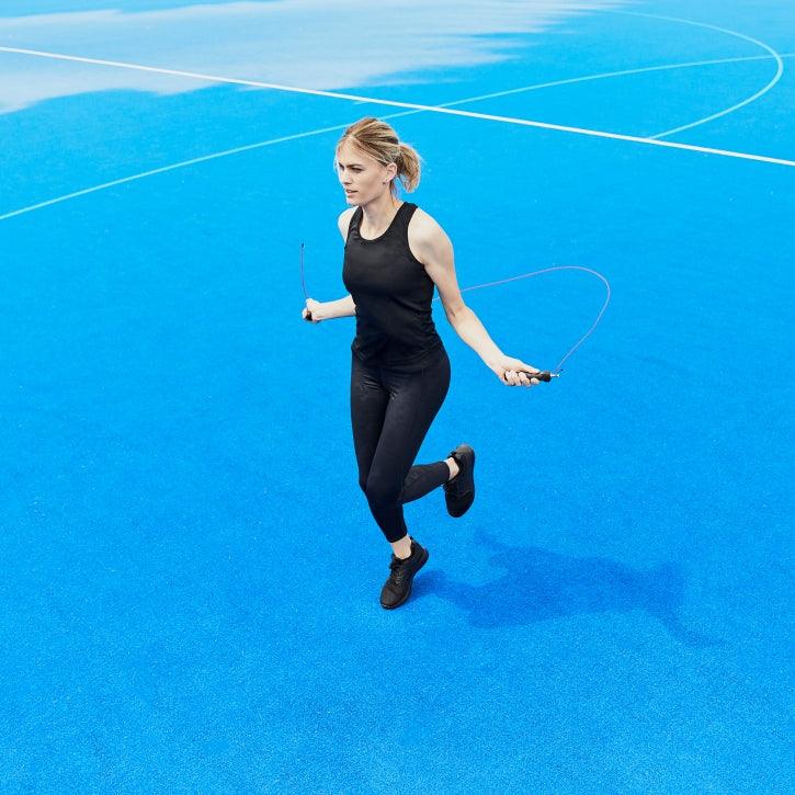 Profi Springseil Schwarz/Rot inkl. Beutel & Zusatzgewichten