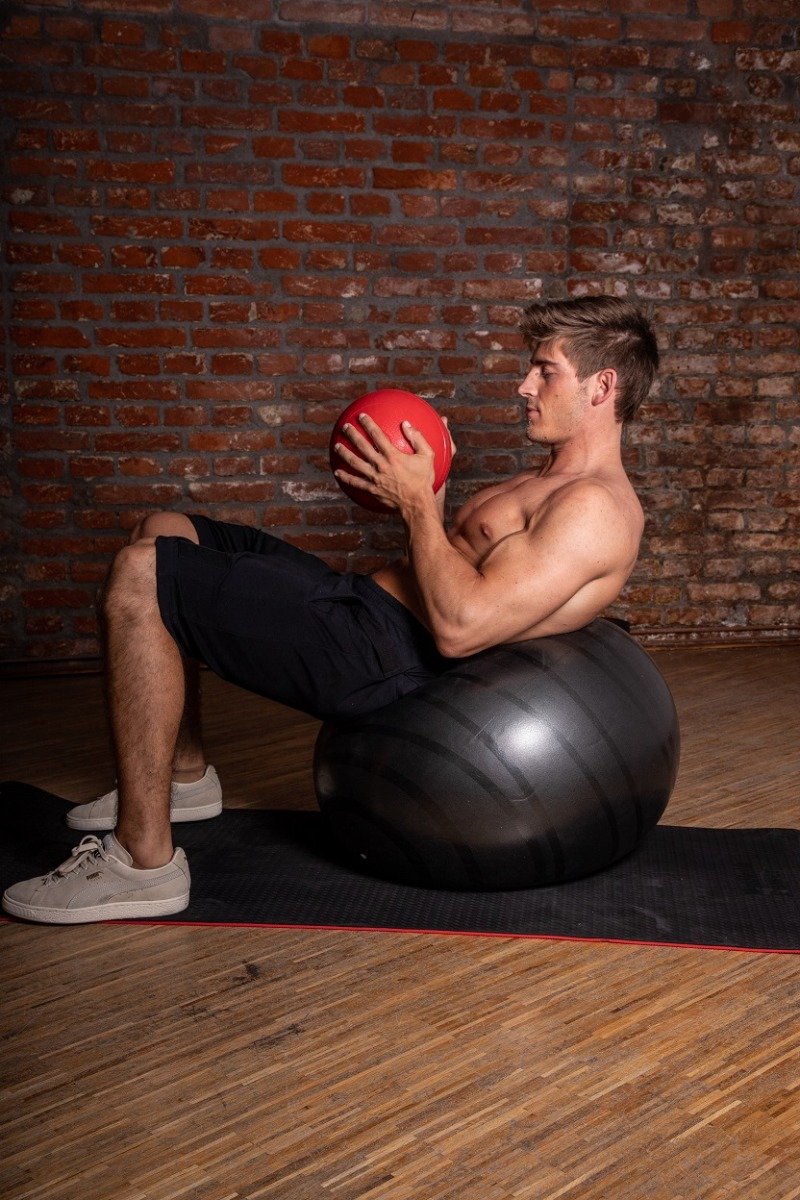 Gymnastikball 65 - 85 cm Schwarz