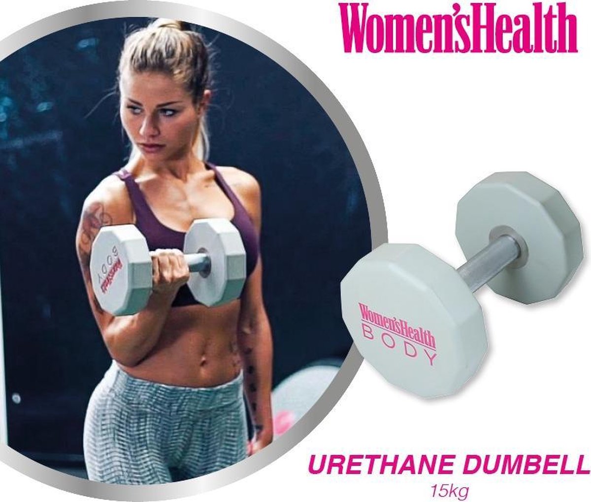 Kurzhantel Pink/Grau 2.5 - 15 KG